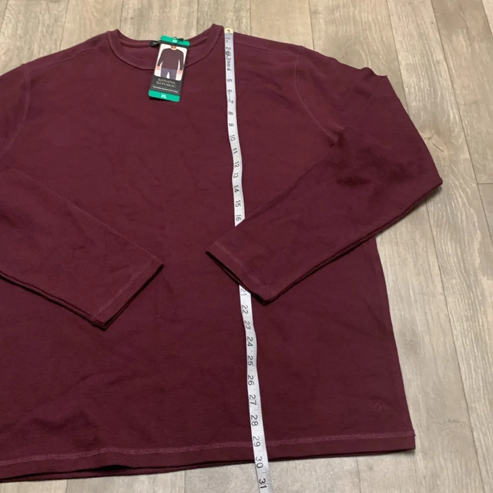 Mens‎ NWT Banana Republic Textured Double Knit Crewneck Thermal Shirt
